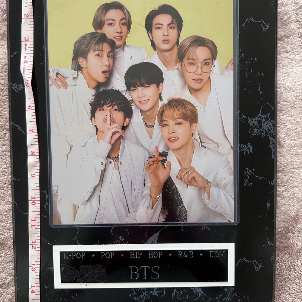 BTS Music Group 12x15 inch plaque with color 8x10 picture & 2x8 Engraved Plate